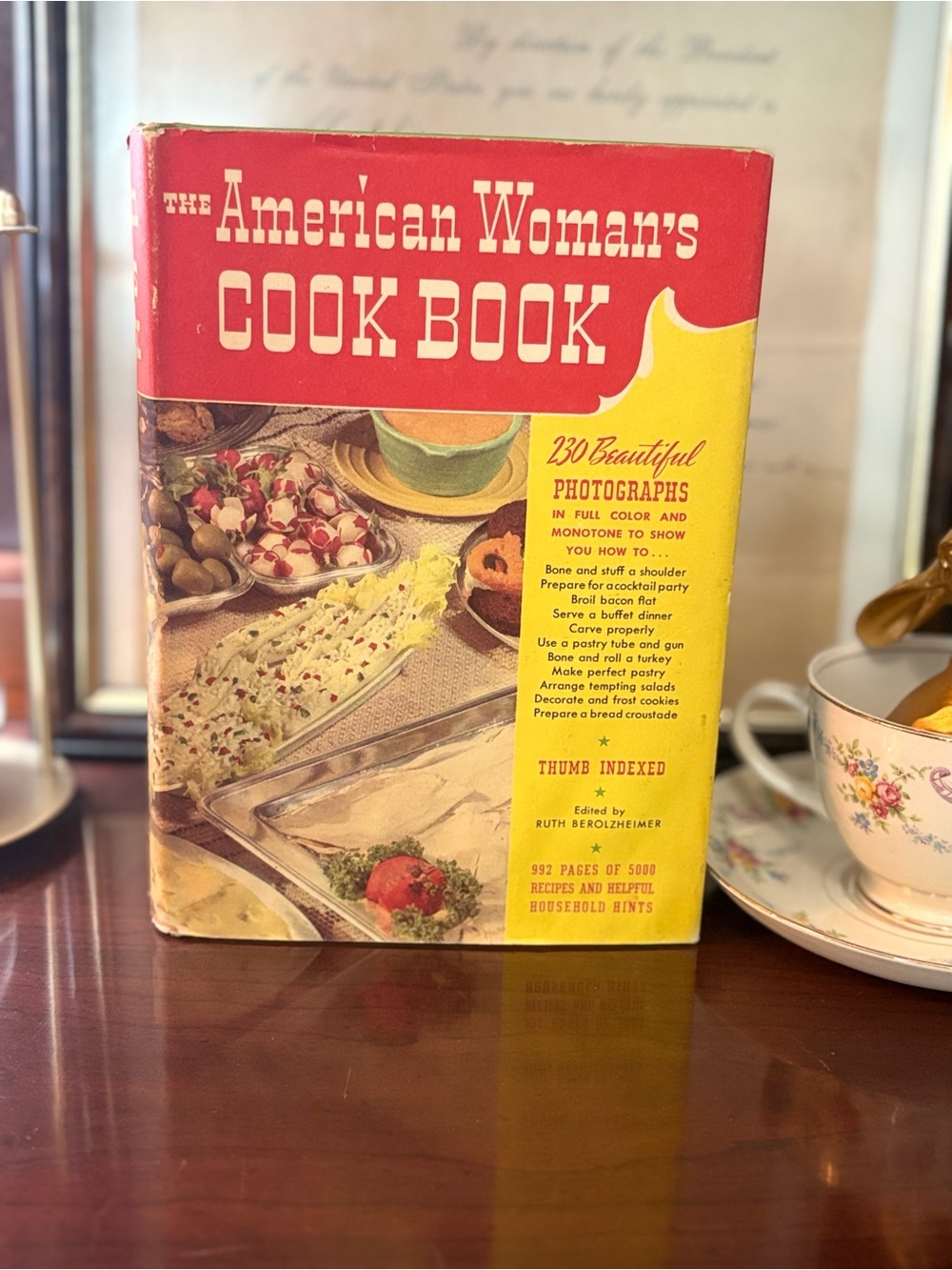 The American Woman's Cook Book - Red & Yellow Vintage Cover 1962